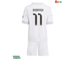 Real Madrid Rodrygo Goes #11 Replika Babytøj Hjemmebanesæt Børn 2025-26 Kortærmet (+ Korte bukser)